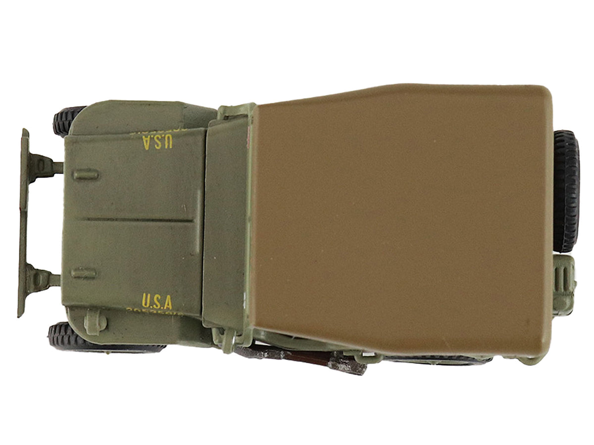U.S. 1/4 ton Military Vehicle Olive Drab "Gen. Douglas MacArthur Leyte WWII" (1945) United States Army "Ground Power Series" 1/72 Diecast Model
