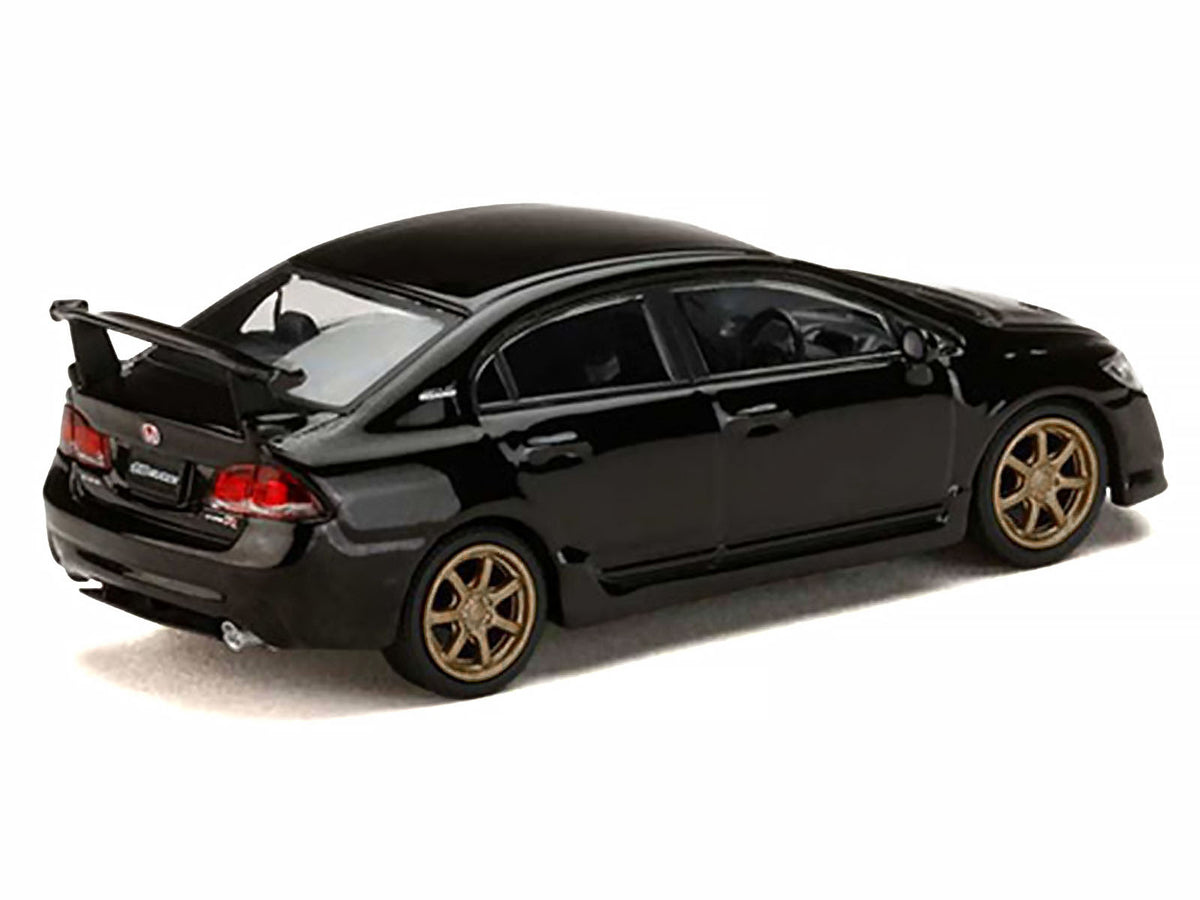 Honda Mugen Civic Type R (FD2) RHD (Right Hand Drive) Crystal Black Pearl with Gold Wheels "JDM64" Series 1/64 Diecast Model Car