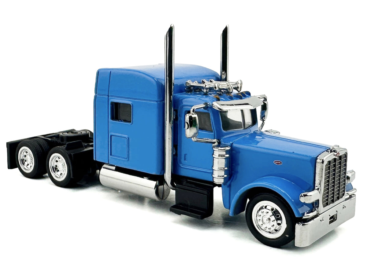 Peterbilt 389 Truck Tractor with Sleeper Cab Baby Blue 1/87 (HO) Scale Plastic Model Car