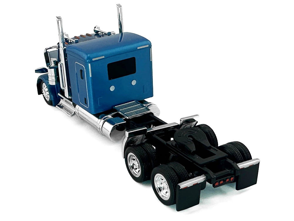 Peterbilt 589 Truck with 72 Inch Sleeper Blue Metallic 1/87 (HO) Plastic Model Car