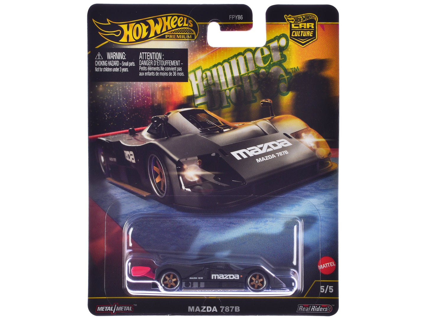 Mazda 787B Prototype Race Car Black "Hammer Drop" Series Diecast Model Car