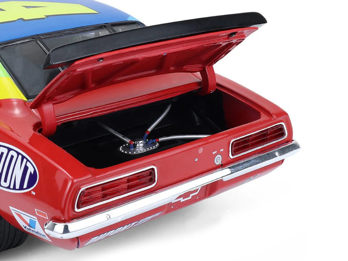 1969 Chevrolet Camaro #24 Jeff Gordon "Hendrick Motorsports First Win Tribute" Blue and Red with Rainbow Stripes 1/18 Diecast Model Car