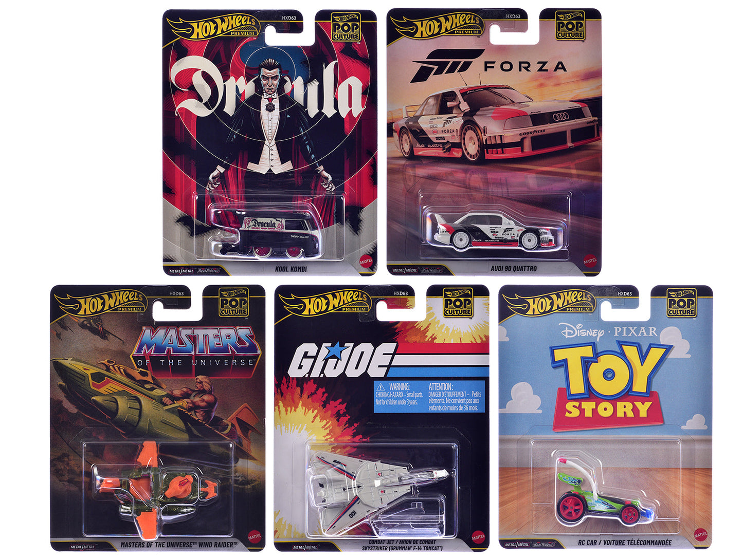 "Pop Culture 2026" 5 piece Set R "Premium Series" Diecast Model Cars