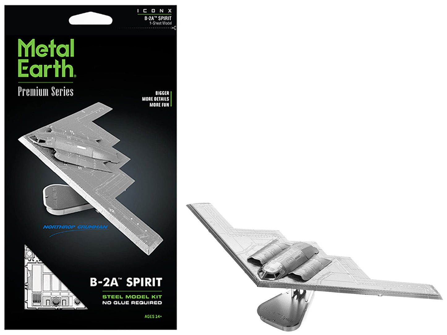 Model Kit Northrop Grumman B-2 Spirit Stealth Bomber Aircraft (Moderate Difficulty) Steel Model