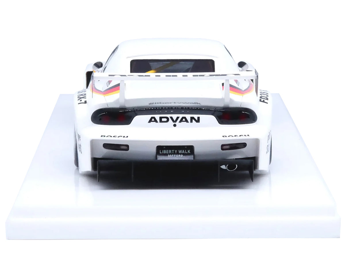 Mazda RX7 (FD3S) LB-Super Silhouette RHD (Right Hand Drive) #41 White with Stripes and Graphics 1/18 Model Car