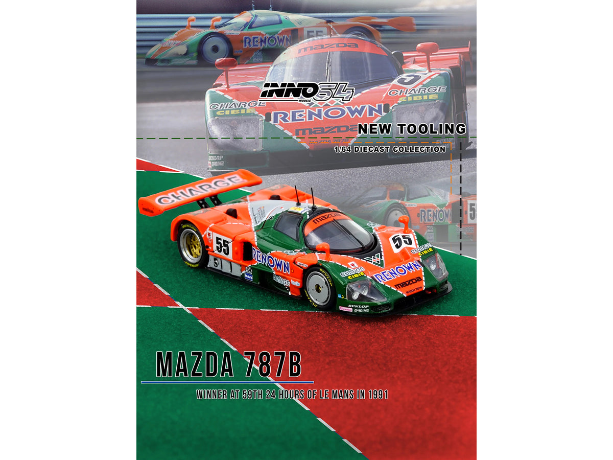 Mazda 787B #55 Johnny Herbert - Volker Weidler - Bertrand Gachot "Mazdaspeed" Winner "24 Hours of Le Mans" (1991) 1/64 Diecast Model Car