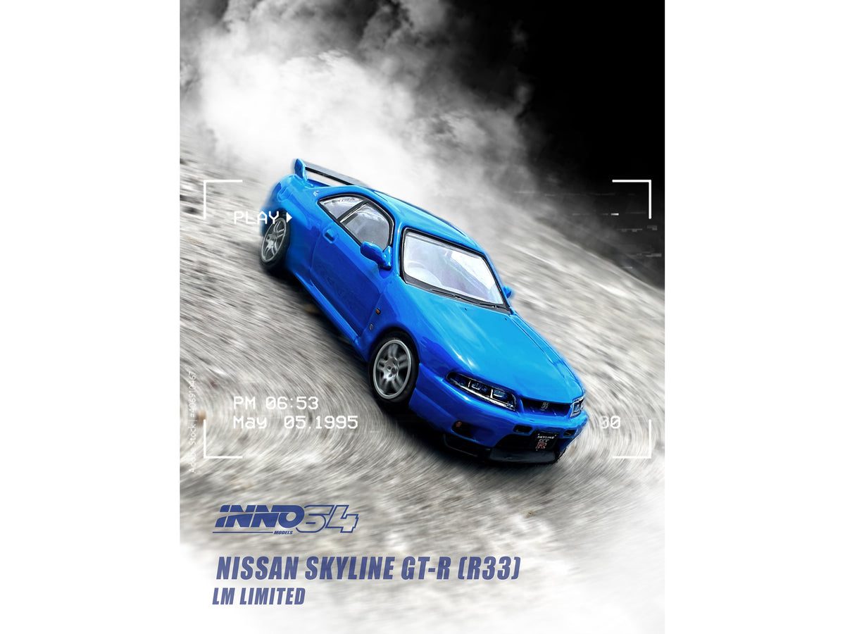 Nissan Skyline GT-R (R33) RHD (Right Hand Drive) Blue "LM Limited" 1/64 Diecast Model Car