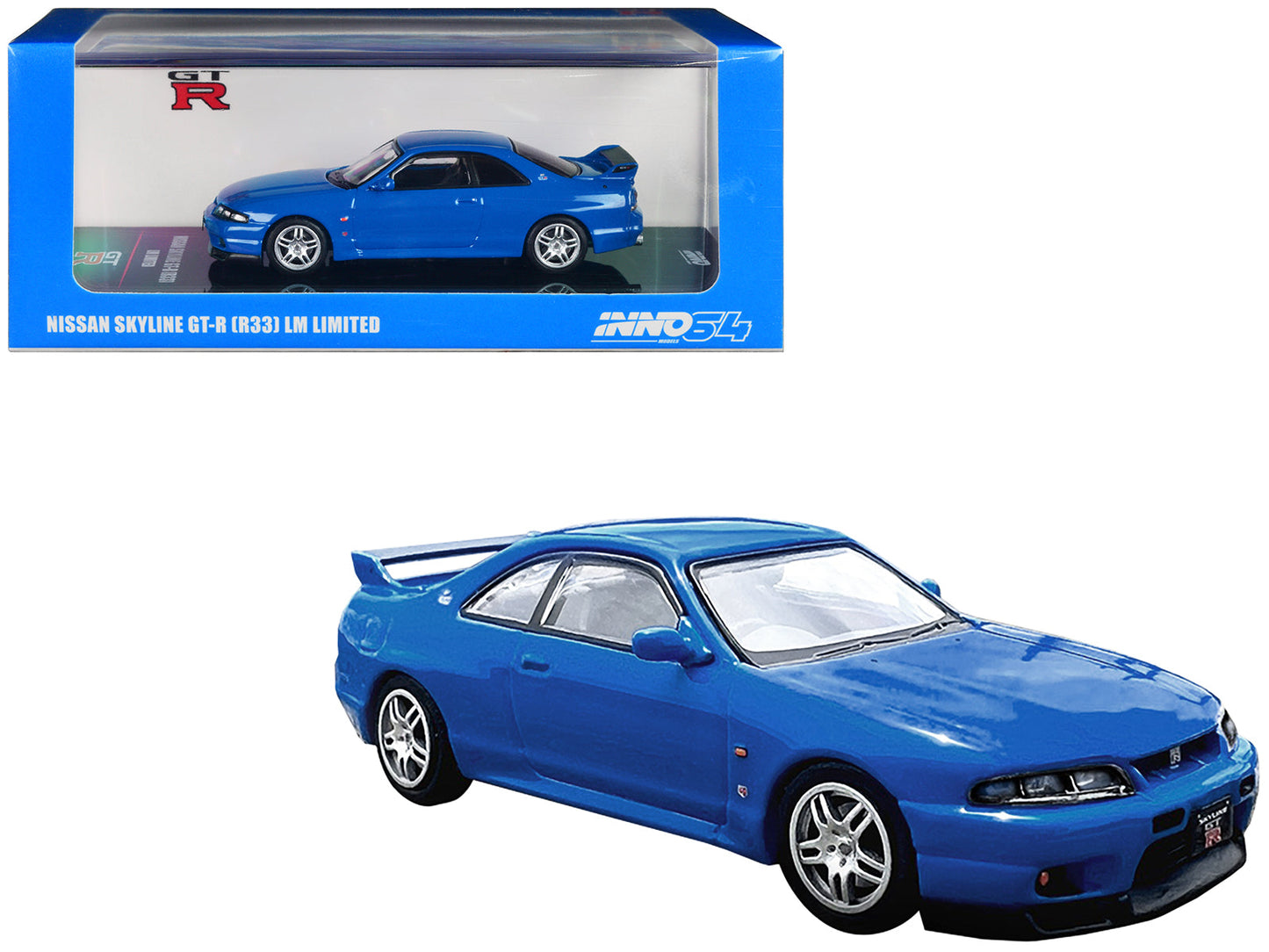 Nissan Skyline GT-R (R33) RHD (Right Hand Drive) Blue "LM Limited" 1/64 Diecast Model Car