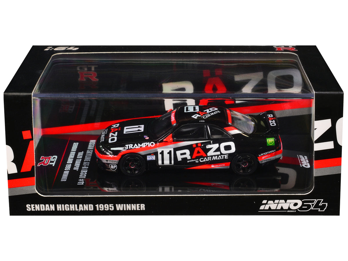 Nissan Skyline GT-R (R33) RHD (Right Hand Drive) #11 "Razo Trampio" N1 Super Endurance Series "Sedan Highland" (1995) 1/64 Diecast Model Car
