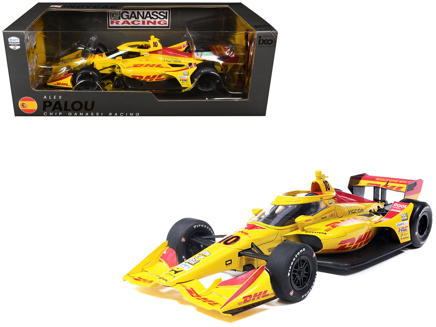 Dallara IndyCar #10 Alex Palou "DHL" Chip Ganassi Racing (Road Course Configuration) "NTT IndyCar Series" (2026) 1/18 Diecast Model Car