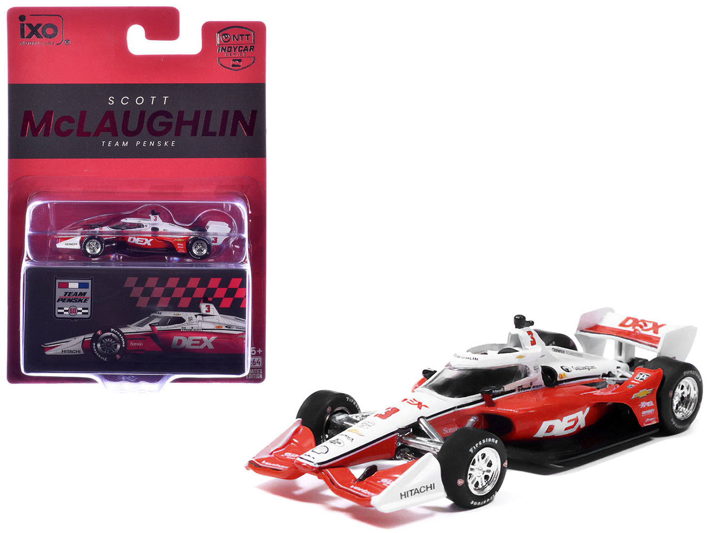 Dallara IndyCar #3 Scott McLaughlin "DEX" Team Penske (Road Course Configuration) "NTT IndyCar Series" (2026) 1/64 Diecast Model
