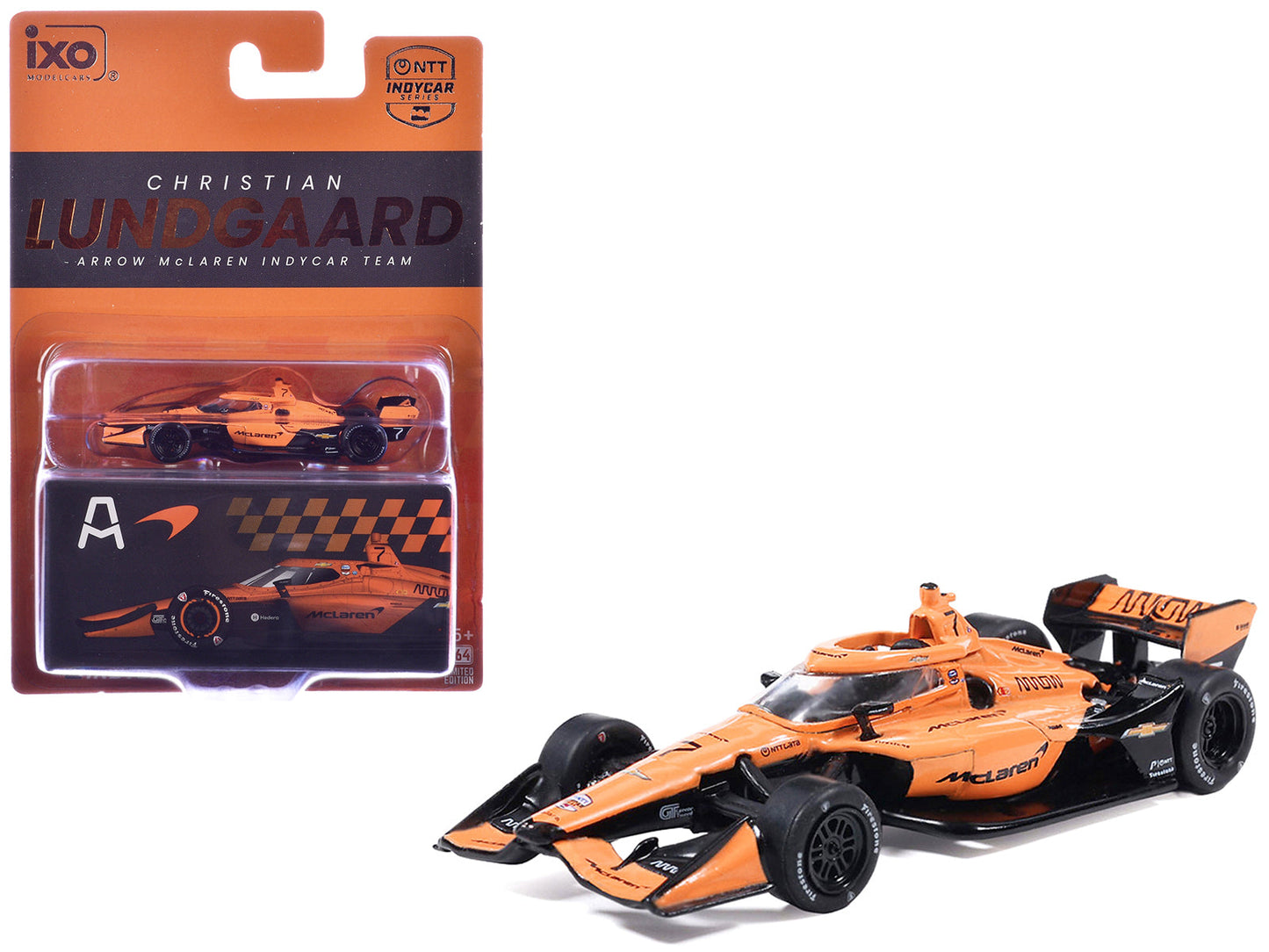 Dallara IndyCar #7 Christian Lundgaard "McLaren" Arrow McLaren IndyCar Team (Road Course Configuration) "NTT IndyCar Series" (2026) 1/64 Diecast Model