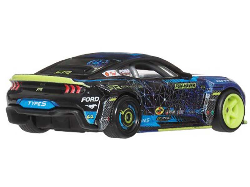 2024 Ford Mustang RTR Spec 5-FD Dark Blue with Graphics "Circuit Legends" Series Diecast Model Car
