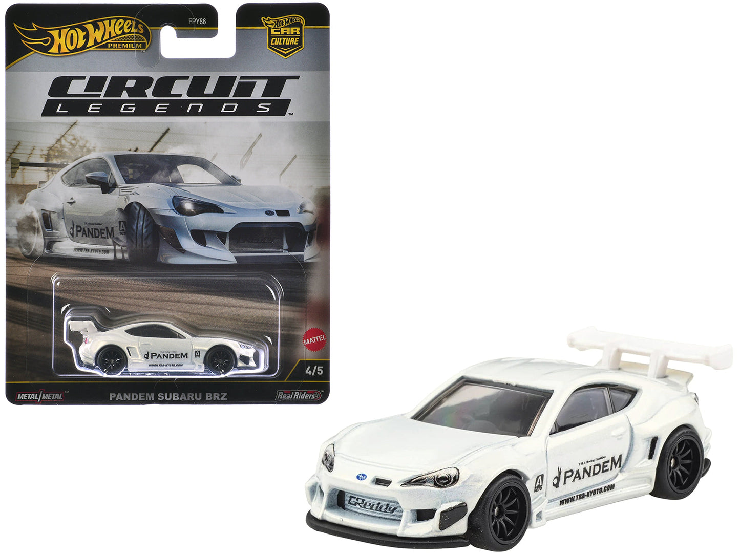 Subaru BRZ Pandem RHD (Right Hand Drive) White Metallic "Circuit Legends" Series Diecast Model Car
