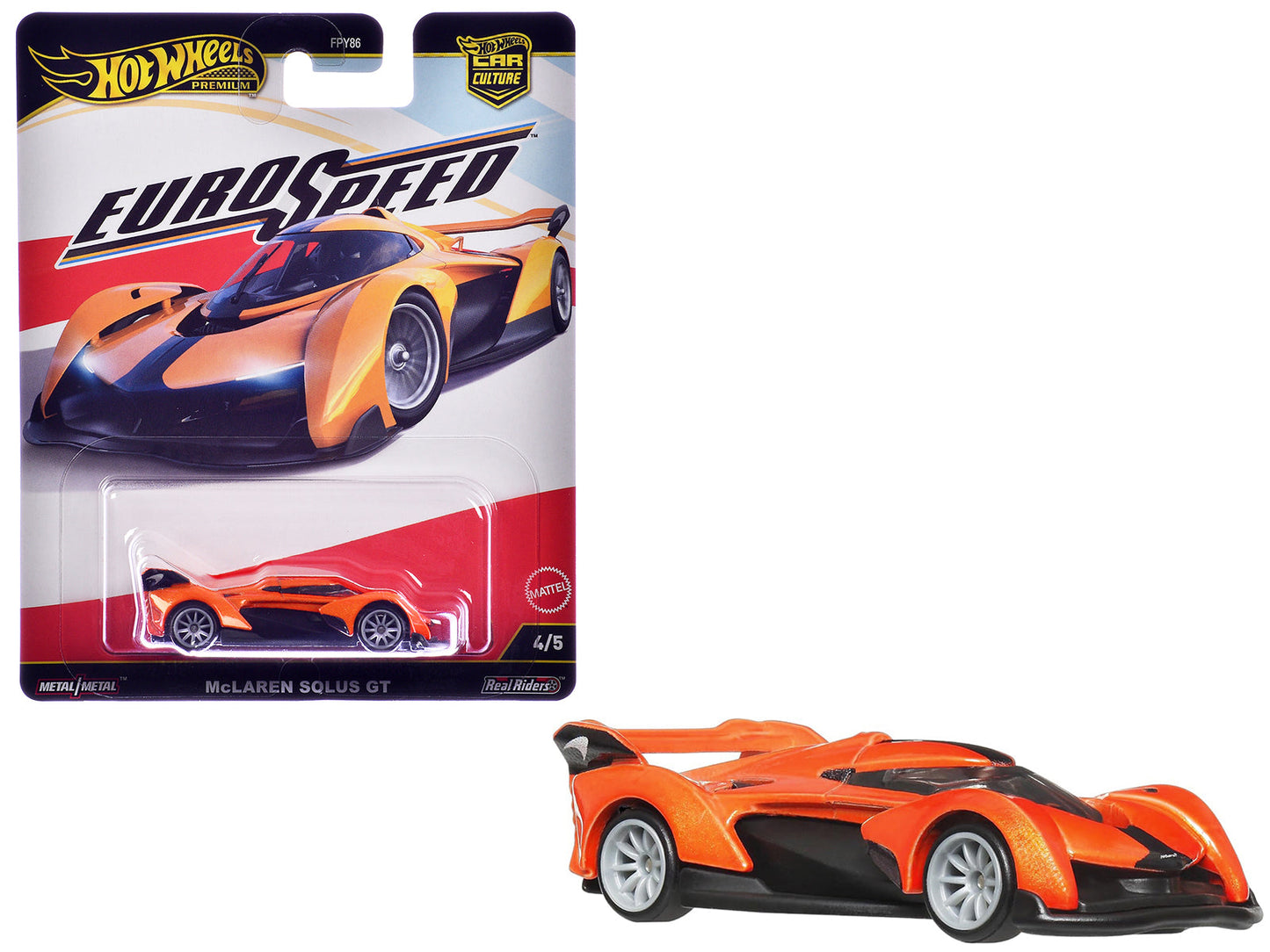 McLaren Solus GT Orange Metallic "Euro Speed" Series Diecast Model Car