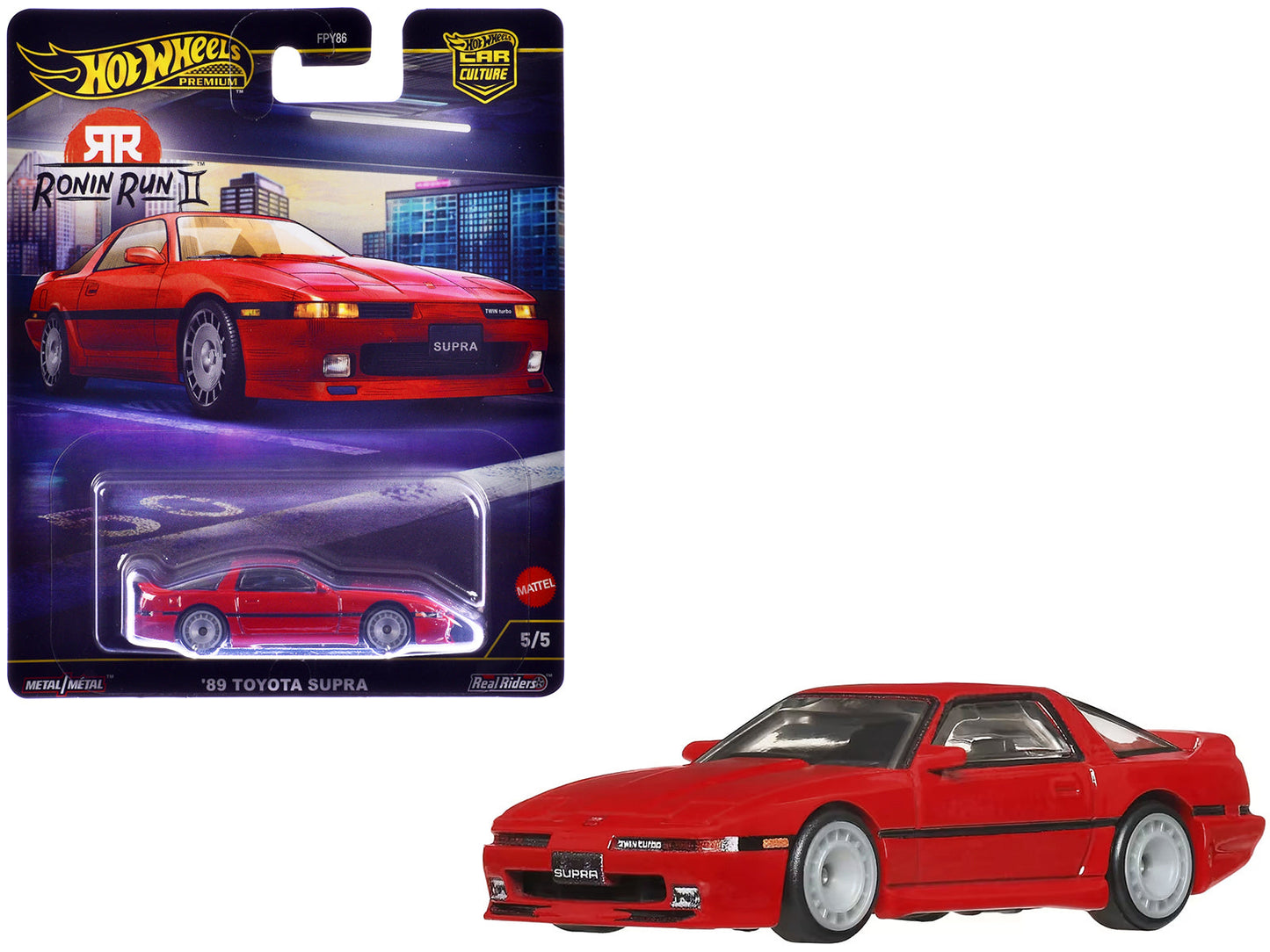 1989 Toyota Supra RHD (Right Hand Drive) Red "Ronin Run II" Series Diecast Model Car