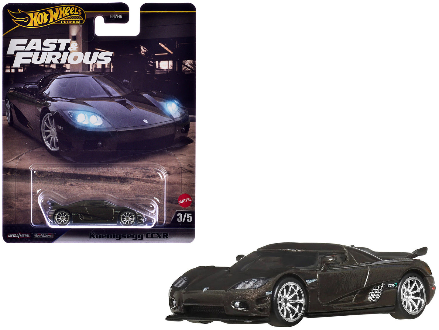 Koenigsegg CCXR Dark Gray Metallic "Fast Five" (2011) Movie "Fast & Furious" Series Diecast Model Car