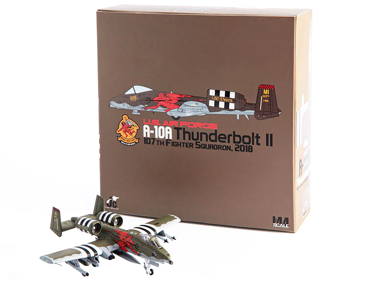 Fairchild Republic A-10A Thunderbolt II Aircraft "US Air Force 107th Fighter Squadron 100th Anniversary Edition" (2018) 1/144 Diecast Model