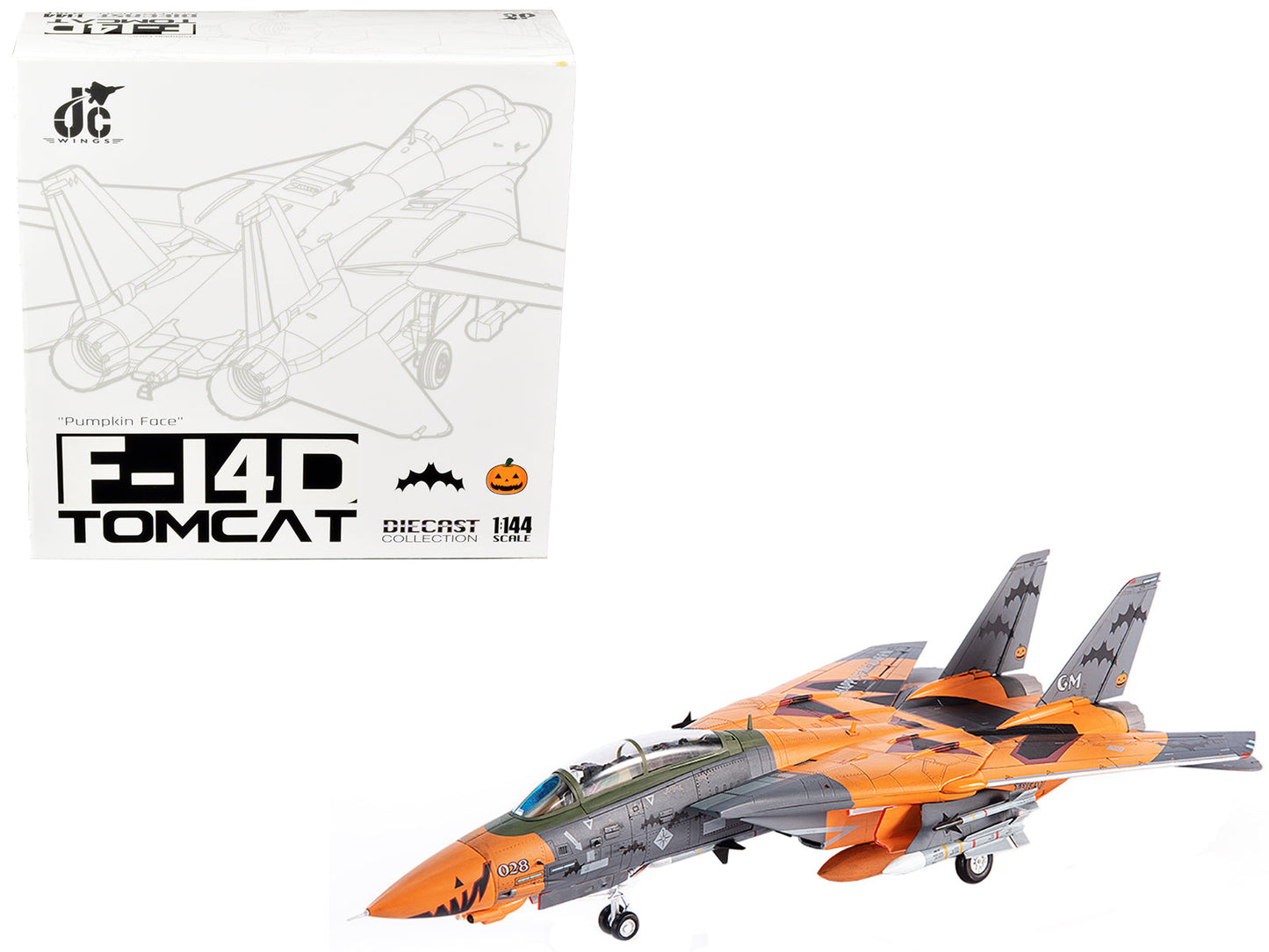 Grumman F-14D Tomcat Fighter Plane Ace Combat "Pumpkin Face" 1/144 Diecast Model