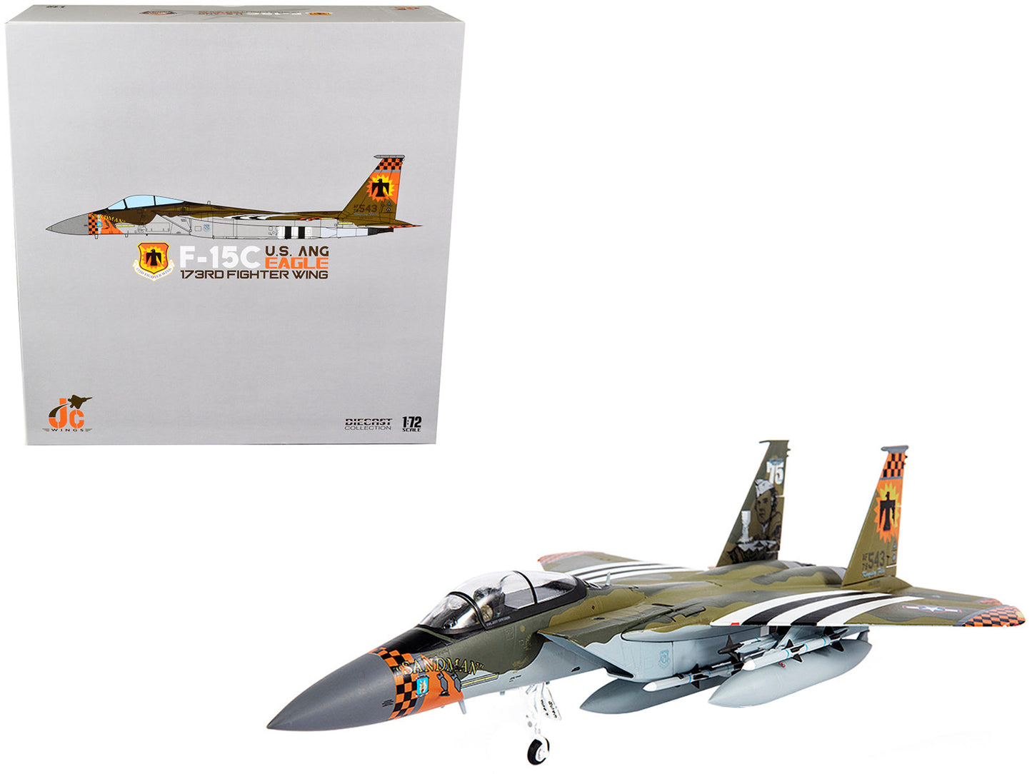 McDonnell Douglas F-15C Eagle Fighter Plane "U.S. ANG 173rd Fighter Wing" (2020) 1/72 Diecast Model