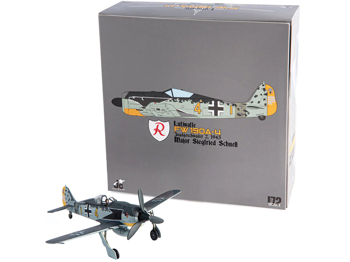 Focke-Wulf FW 190A-4 Fighter Aircraft "Major Siegfried Schnell Luftwaffe JG2 France" (1943) 1/72 Diecast Model