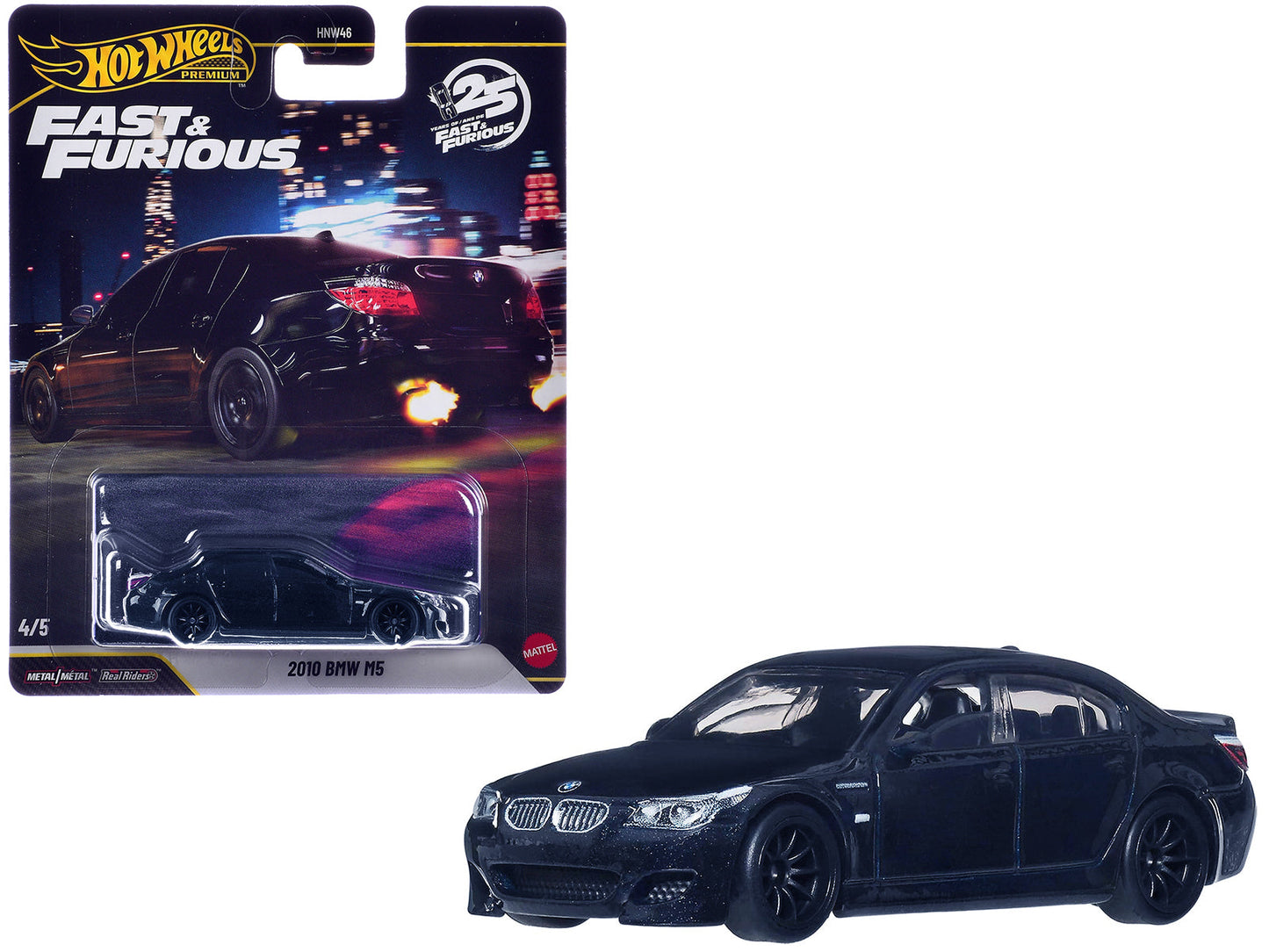 2010 BMW M5 Dark Blue Metallic "Fast & Furious 6" (2013) Movie "Fast & Furious" Series Diecast Model Car