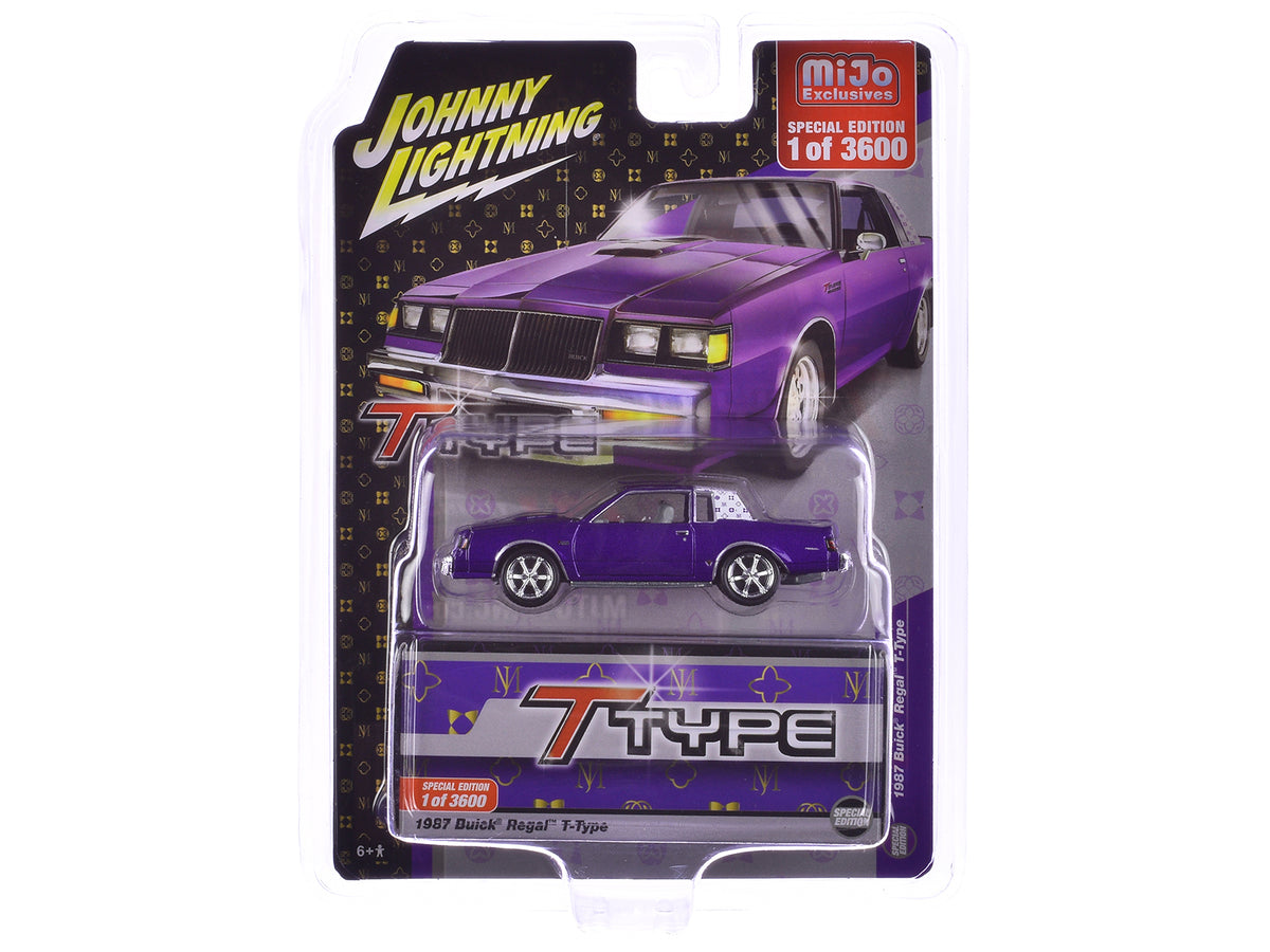 1987 Buick Regal T-Type Purple Metallic Limited Edition to 3600 pieces Worldwide 1/64 Diecast Model Car