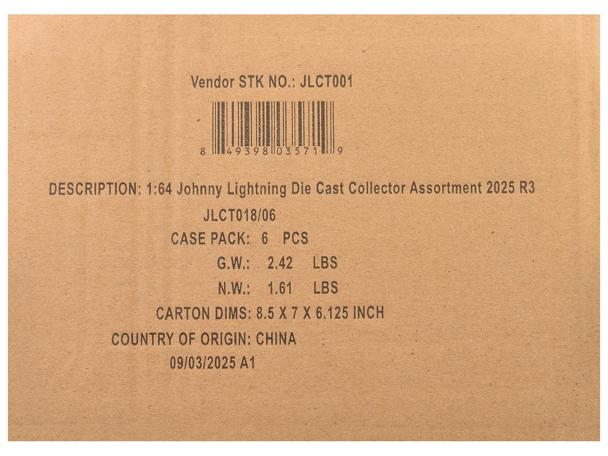 Johnny Lightning Collector's Tin 2025 Set of 6 Cars Release 3 Limited Edition 1/64 Diecast Model Cars