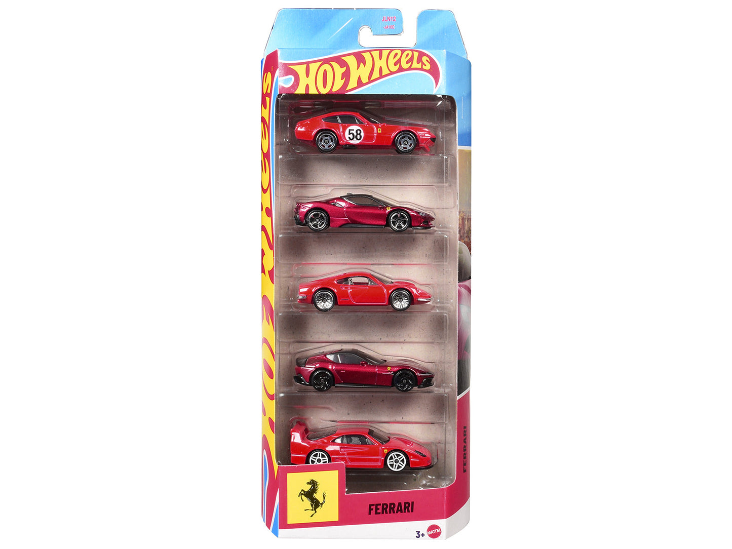 Ferrari 5 piece Set by Hot Wheels Diecast Model Cars