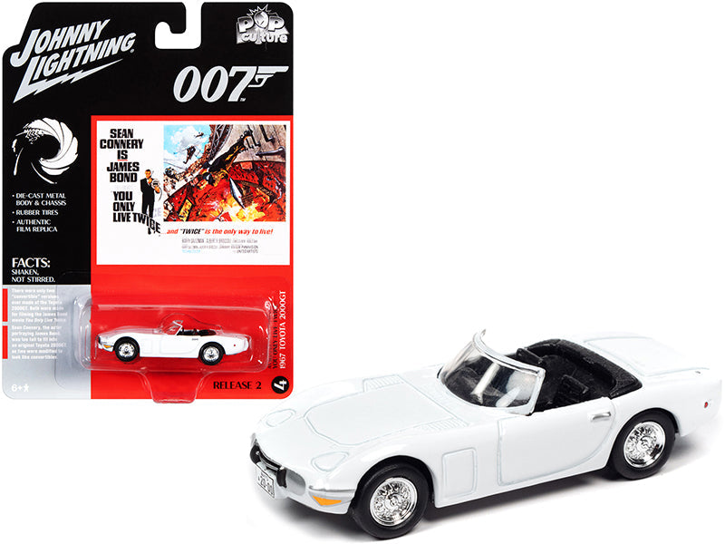1967 Toyota 2000GT Convertible White (James Bond 007) "You Only Live Twice" (1967) Movie "Pop Culture" Series 1/64 Diecast Model Car
