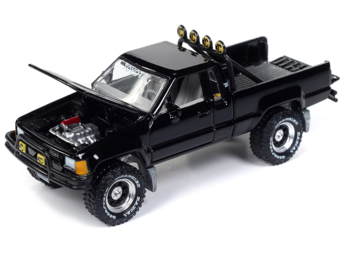 1985 Toyota SR5 Pickup Truck Black "Mystery Matinee" Movie Pop Culture 2024 Release 1 1/64 Diecast Model Car
