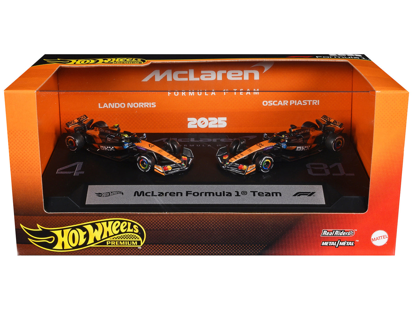 "McLaren Formula 1 Team" Formula One F1 World Championship (2025) 2 Piece Set Diecast Model Cars