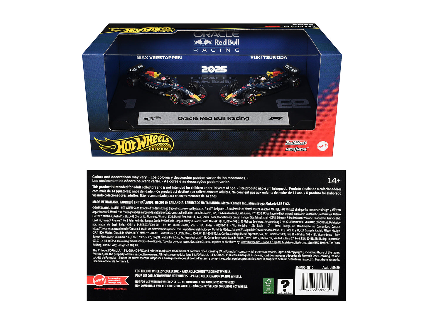 "Oracle Red Bull Racing" Formula One F1 World Championship (2025) 2 Piece Set Diecast Model Cars