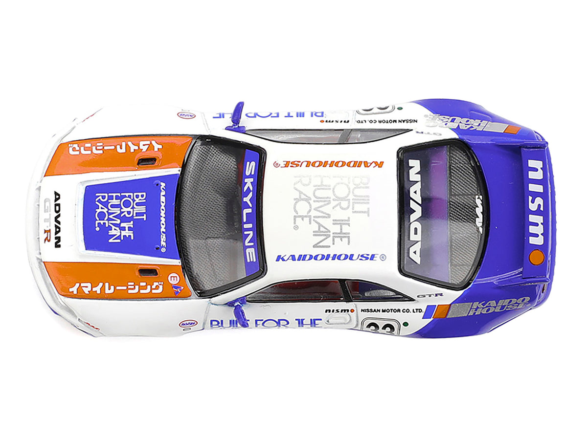 Nissan Skyline GT-R (R33) RHD (Right Hand Drive) #33 "BFTHR V1" Blue and White with Graphics (Designed