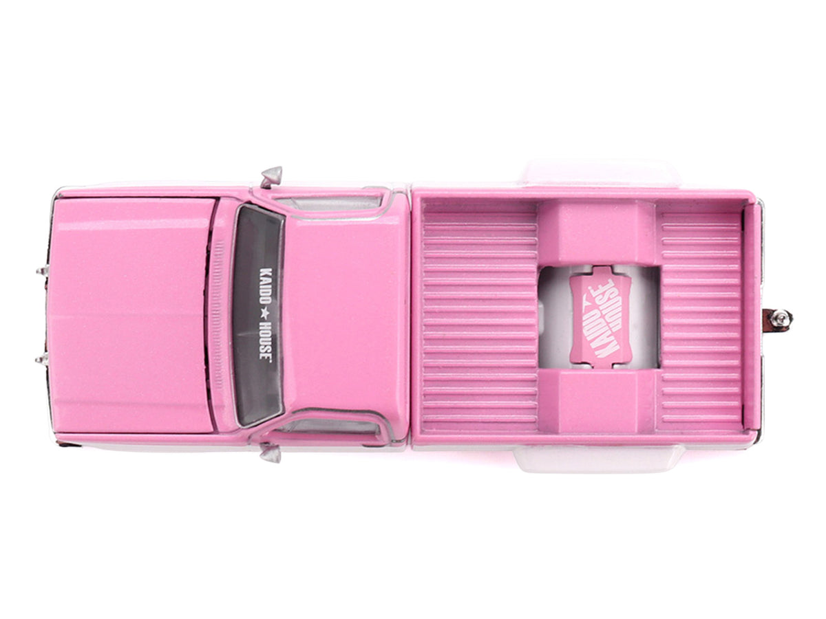 Chevrolet Silverado Dually Pickup Truck "Vintage Spec V2" Pink with White Sides (Designed