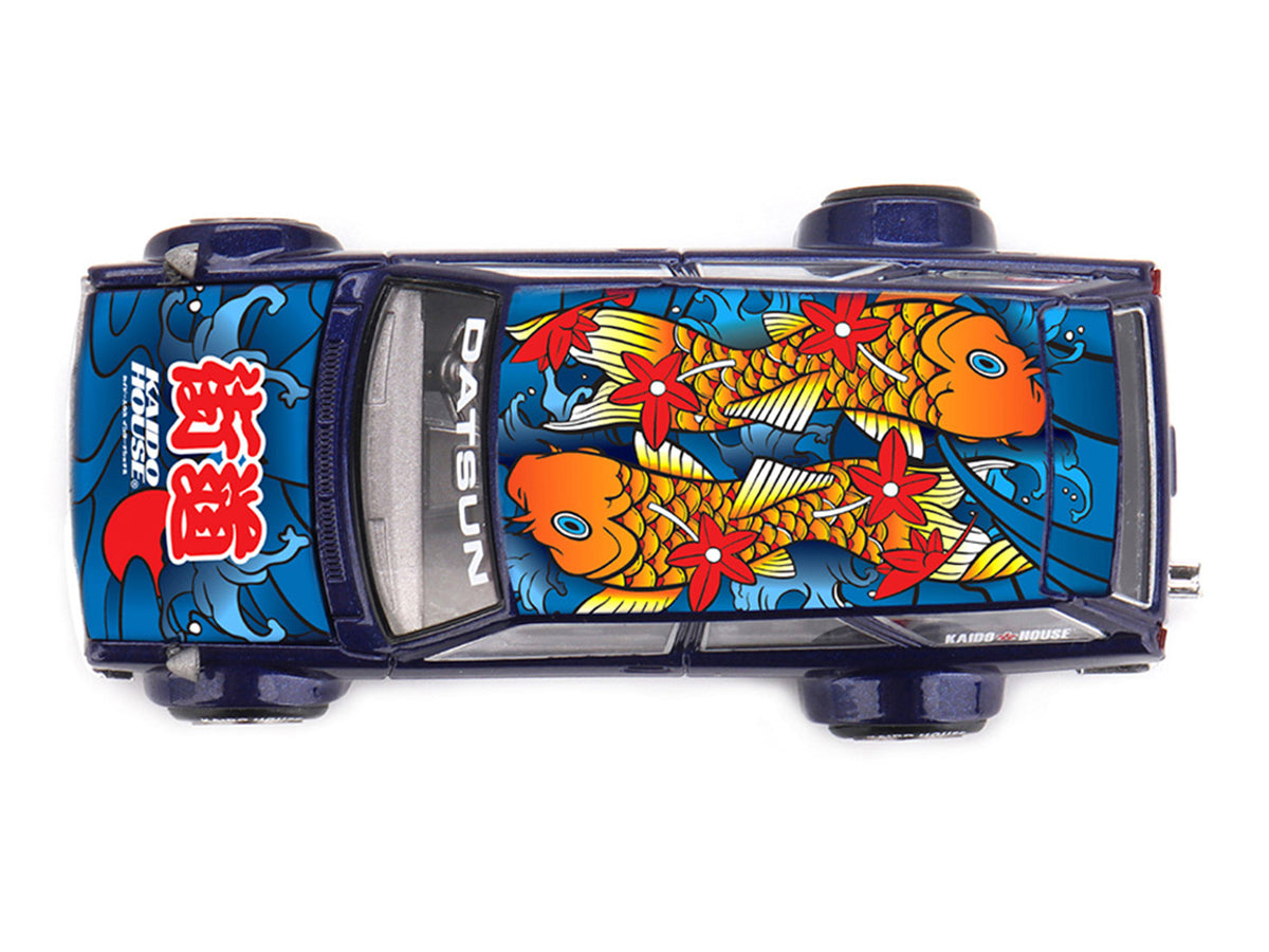 Datsun Kaido 510 Wagon RHD (Right Hand Drive) "Koi Wagon V1" Blue with Koi Fish Graphics (Designed