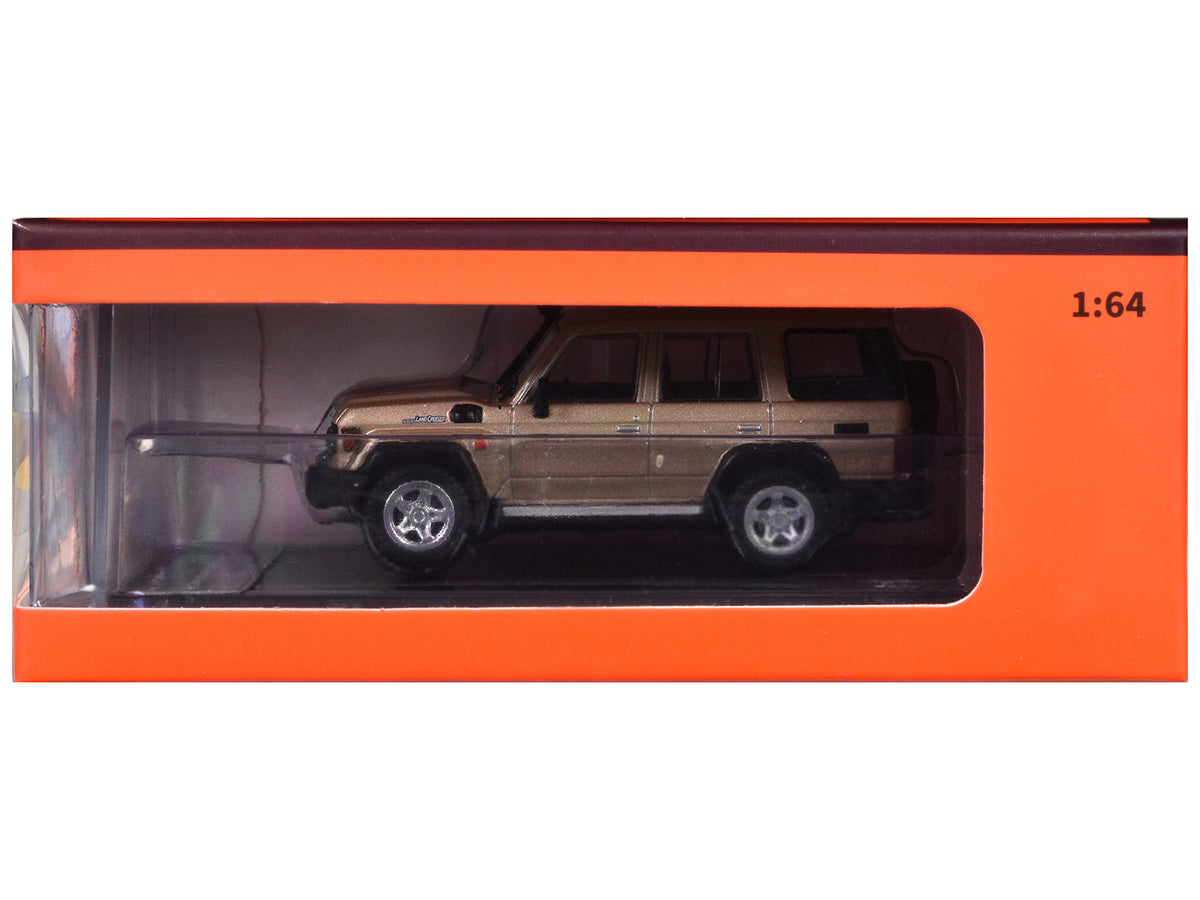 Toyota Land Cruiser (J76) Gold Metallic 1/64 Diecast Model Car