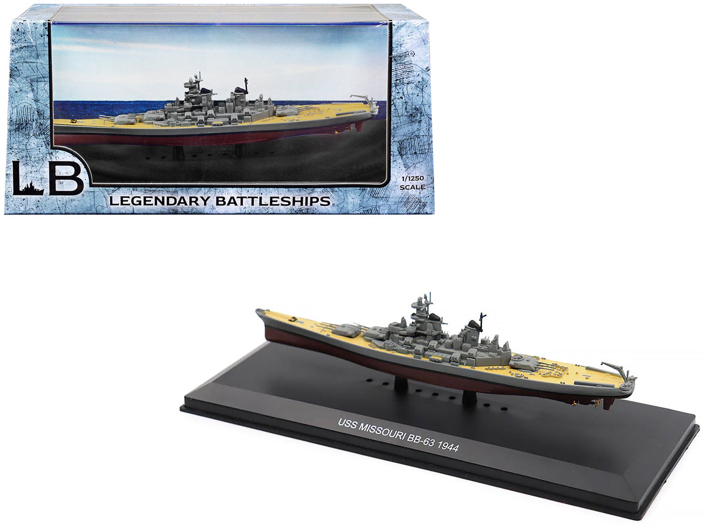 USS Missouri BB-63 Battleship (1944) 1/1250 Diecast Model