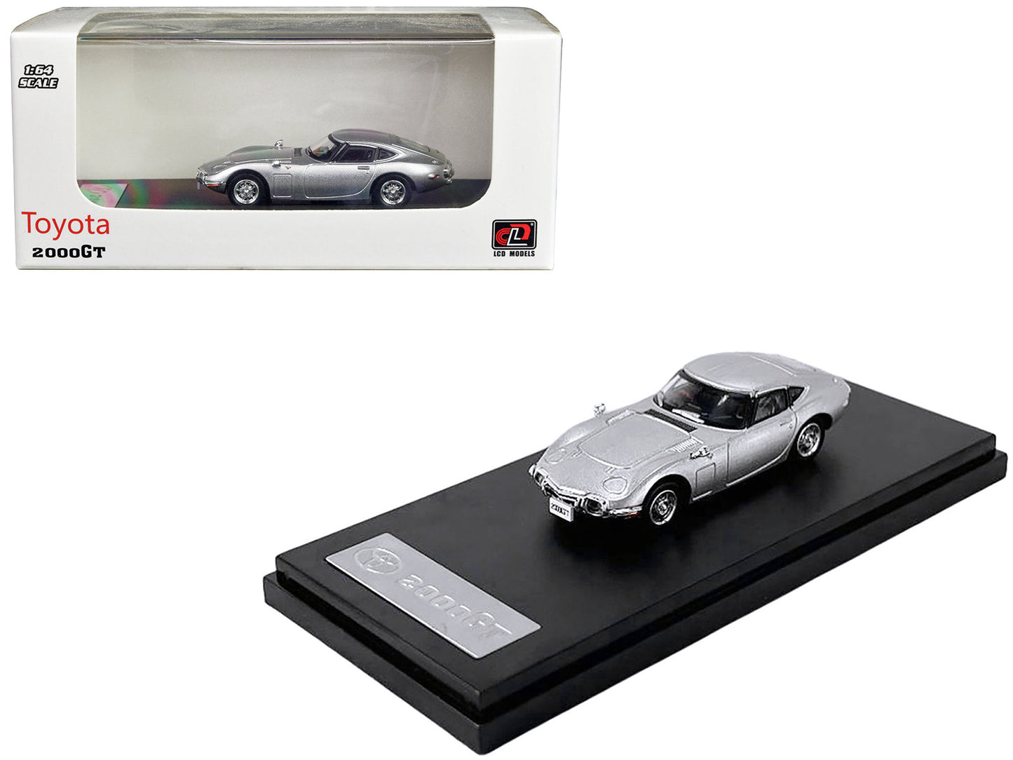 Toyota 2000GT RHD (Right Hand Drive) Silver Metallic 1/64 Diecast Model Car