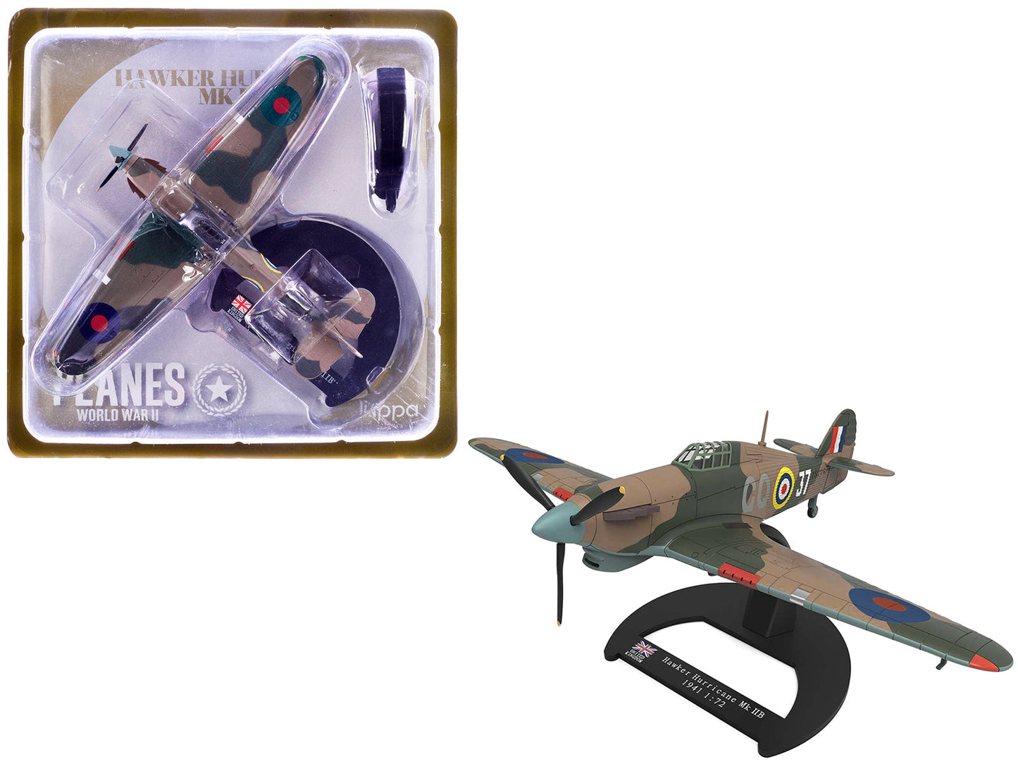 Hawker Hurricane Mk.IIB Aircraft "No. 134 Squadron 151 Wing Vaenga USSR" (1941) British Royal Air Force "Planes of World War II" Series 1/72 Diecast Model Airplane