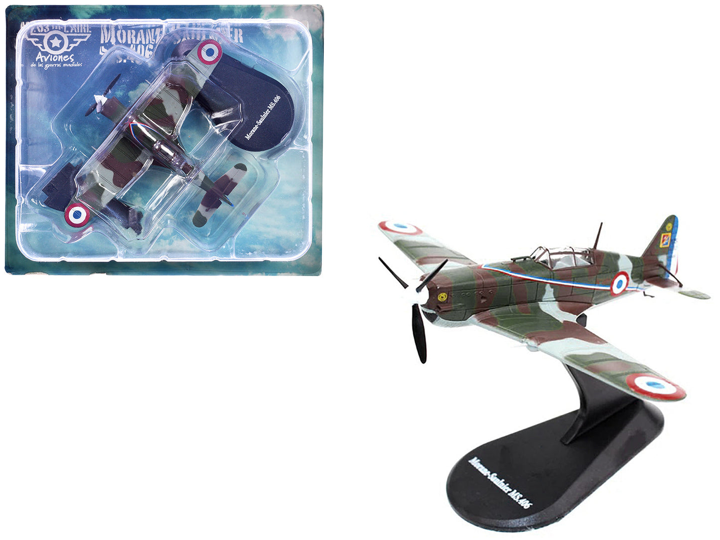 Morane-Saulnier MS.406 Fighter Aircraft "3/4 Escadrille GC II/3" Armee de l'Air (French Air Force) (1940) "Planes of World War II" Series 1/72 Diecast Model Airplane