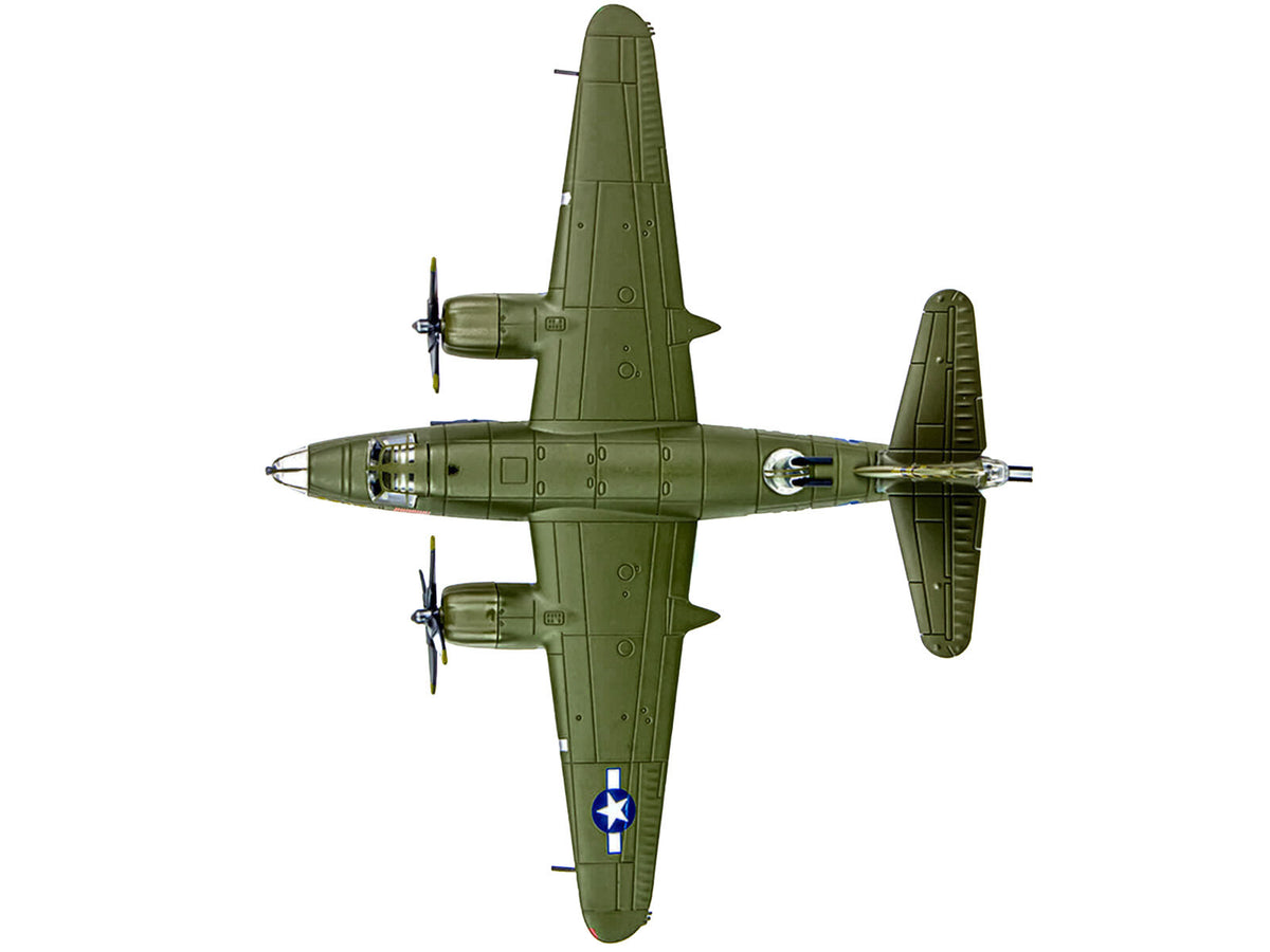 Martin B-26B Marauder Bomber Aircraft "QQQQ 556th Bomb Squadron 387th Bomb Group" United States Army Air Forces (1943) "Planes of World War II" Series 1/144 Diecast Model Airplane