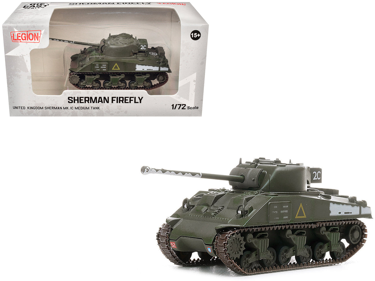 Sherman Firefly Mk.IC Medium Tank "A Squadron Coldstream Guards 5th Guards Armoured Brigade Germany" (1945) British Army 1/72 Diecast Model