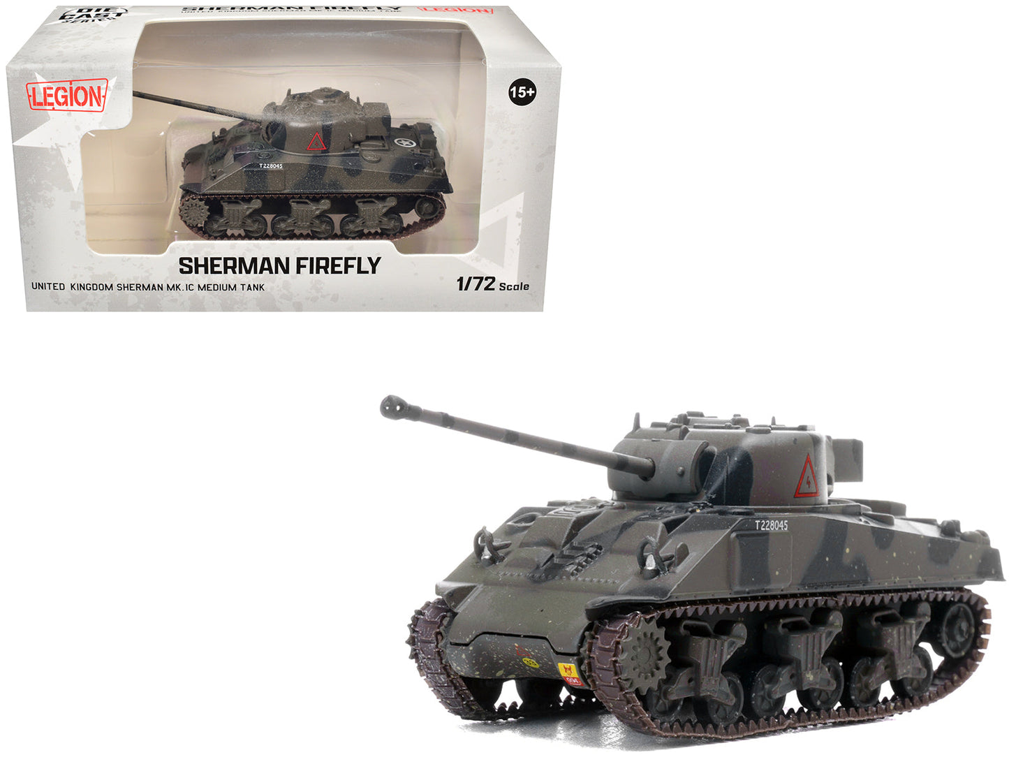 Sherman Firefly Mk.VC Medium Tank "A Squadron 4th/7th Royal Dragoon Guards 8th Armoured Brigade Normandy" (1944) British Army 1/72 Diecast Model
