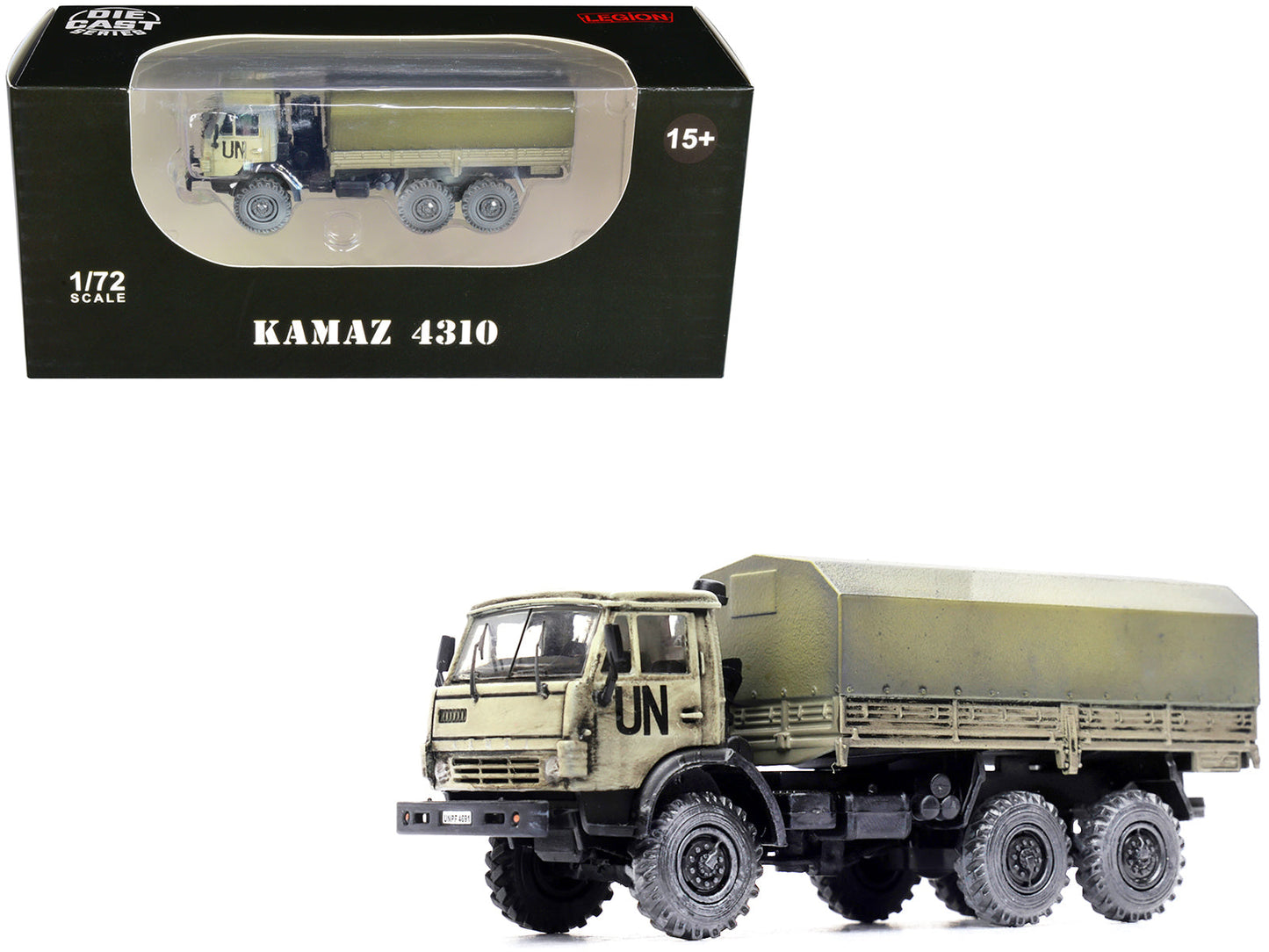 Kamaz 4310 Transport Truck Beige (Weathered) "United Nations" 1/72 Diecast Model