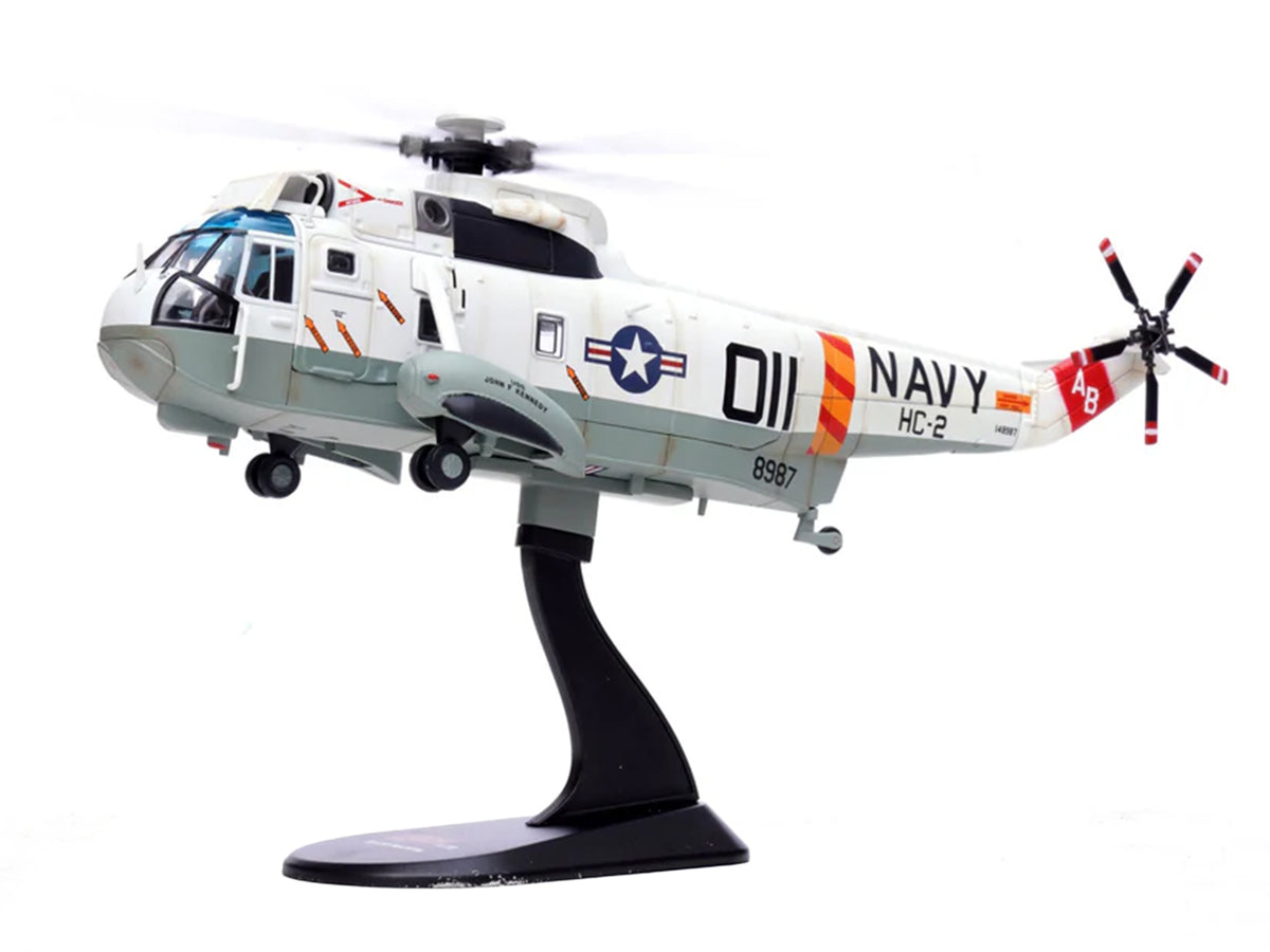 Sikorsky SH-3G Sea King Helicopter "148987/AB 011 Helicopter Combat Support Squadron 2 Fleet Angels USS John F Kennedy (CVA-67)" (1970s) United States Navy 1/72 Diecast Model