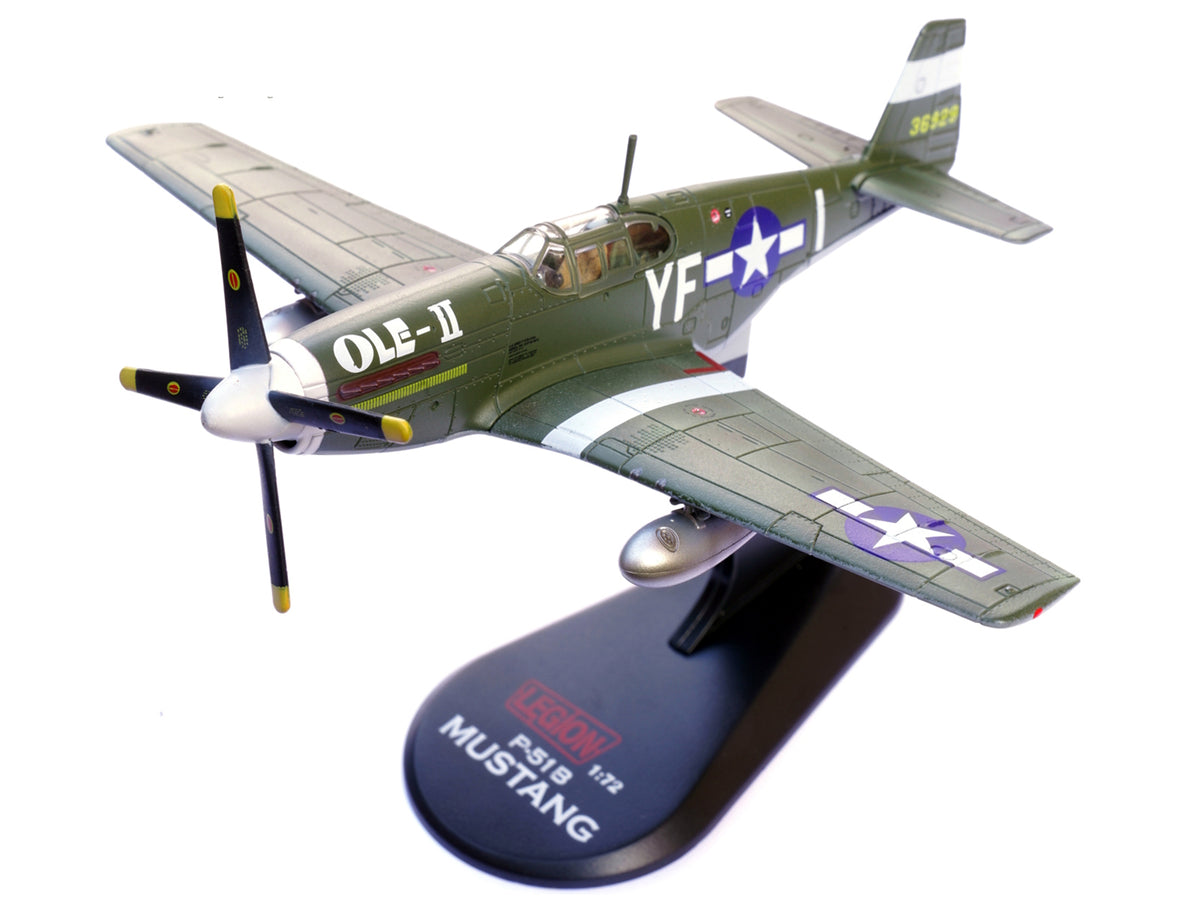 North American P-51B Mustang Aircraft "Ole-II 358th Fighter Squadron 355th Fighter Group Steeple Morden Strafers" (1944) United States Army Air Forces 1/72 Diecast Model Airplane