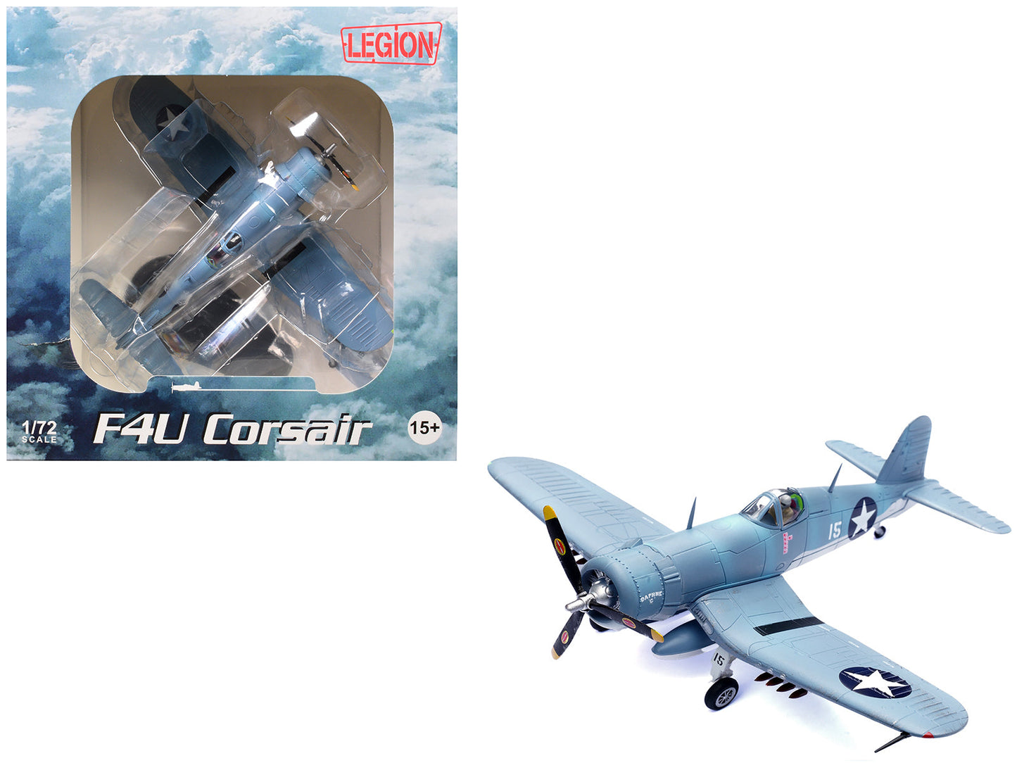 Vought F4U-1 Corsair Fighter Plane "Daphne 'C' 2nd Lt. James N. Cupp VMF-213 Hell Hawks Guadalcanal" (1943) United States Marines 1/72 Diecast Model Airplane
