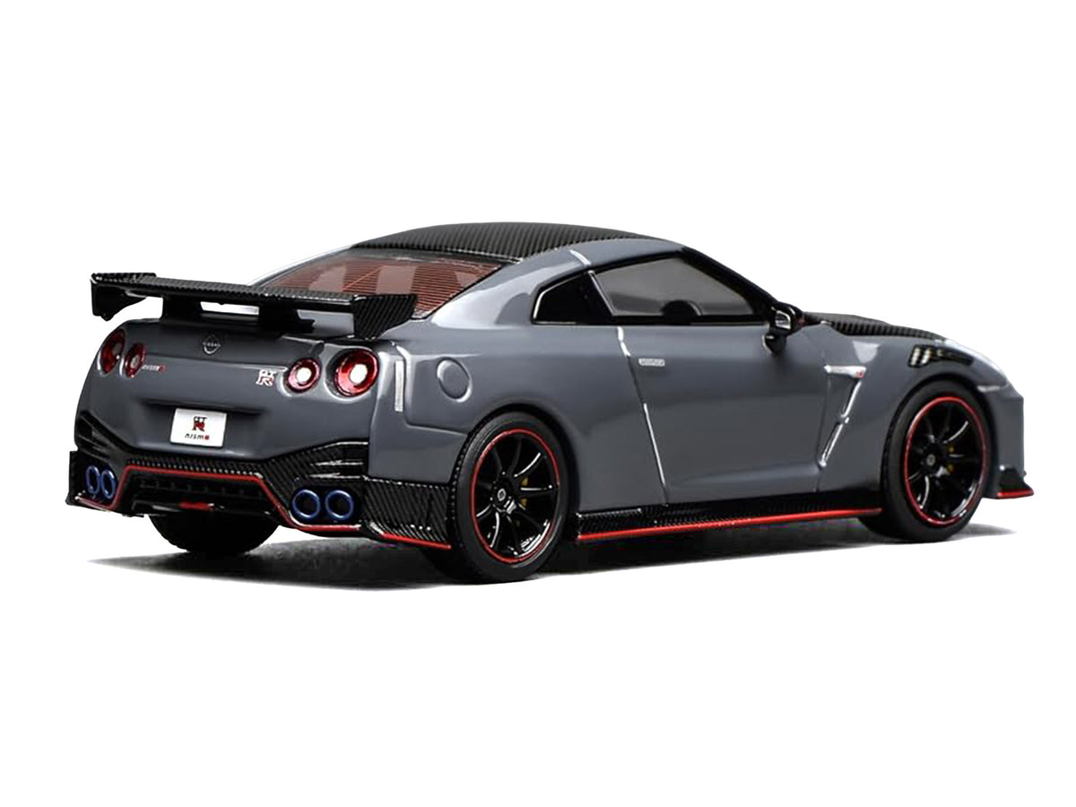 2022 Nissan GT-R Nismo (R35) RHD (Right Hand Drive) Stealth Gray with Carbon Hood and Top "Senior 64" Series 1/64 Diecast Model Car