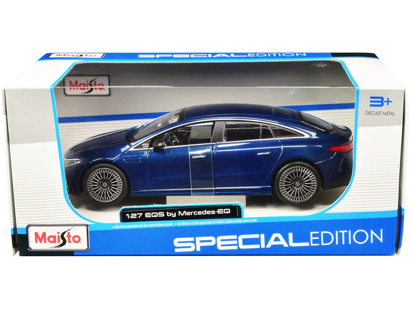 Mercedes-Benz EQS Blue Metallic "Special Edition" Series 1/27 Diecast Model Car